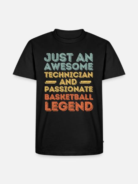 Technician Basketball retro - Men's Premium Organic T-Shirt - black