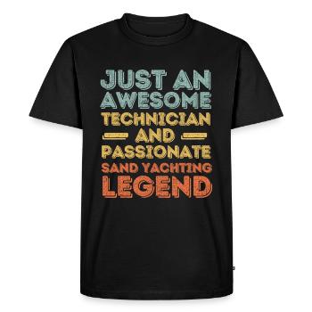 Technician sand sails retro - Men's Premium Organic T-Shirt - black - Front - Nico (187cm)