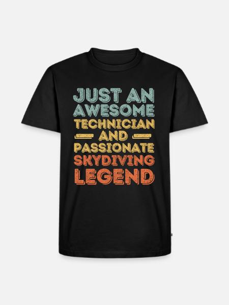 Technician Skydiving retro - Men's Premium Organic T-Shirt - black