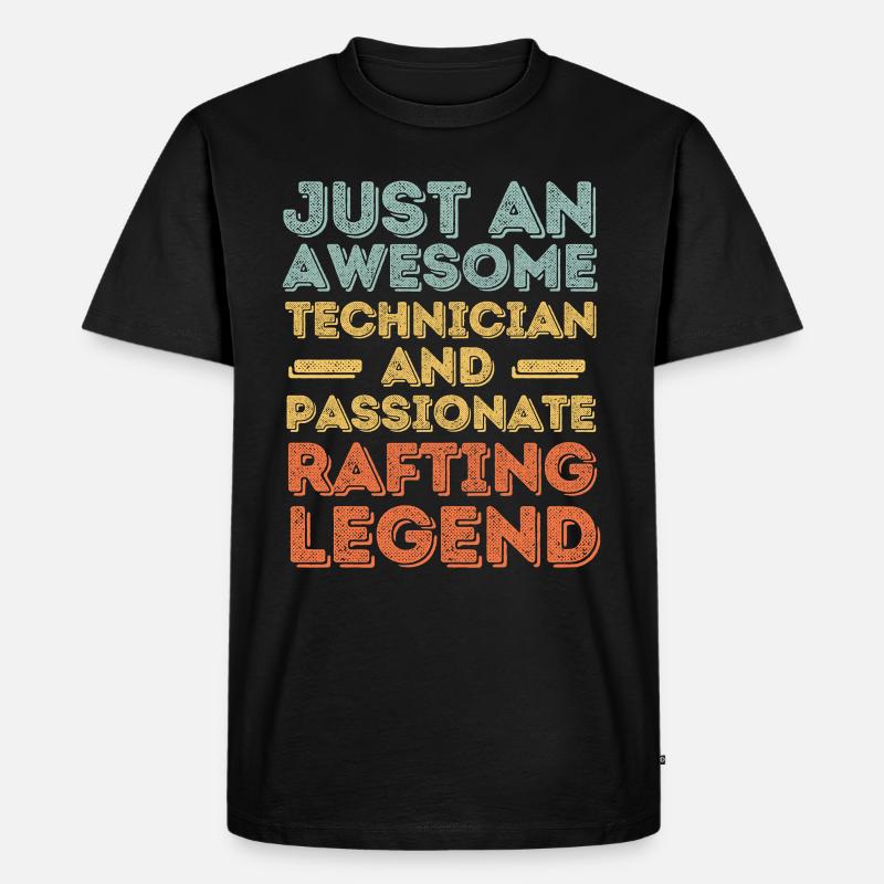Techniker Rafting retro - Männer Premium Bio T-Shirt - Schwarz