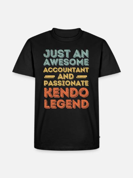 Accountant Kendo retro - Men's Premium Organic T-Shirt - black