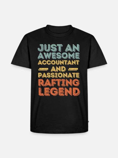 Accountant rafting retro - Men's Premium Organic T-Shirt - black