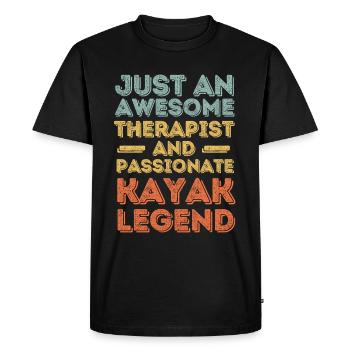 Thérapeute Kayak rétro - T-shirt Premium bio Homme - noir - Devant - Nico (187cm)