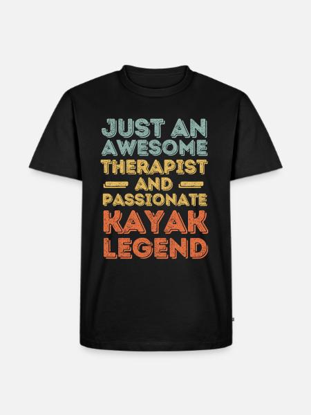 Therapist Kayak retro - Men's Premium Organic T-Shirt - black