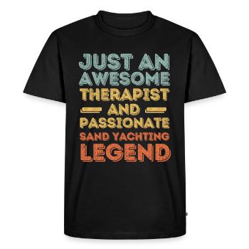 Thérapeute voile de sable rétro - T-shirt Premium bio Homme - noir - Devant - Nico (187cm)