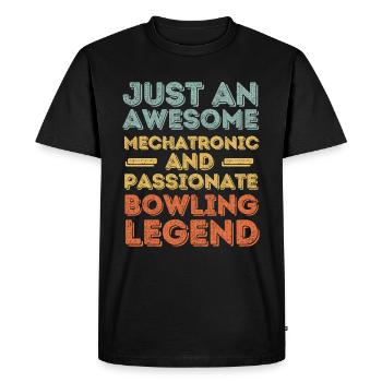 Mécatronique Bowling rétro - T-shirt Premium bio Homme - noir - Devant - Nico (187cm)