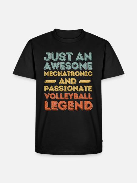 Mechatronics Volleyball retro - Men's Premium Organic T-Shirt - black