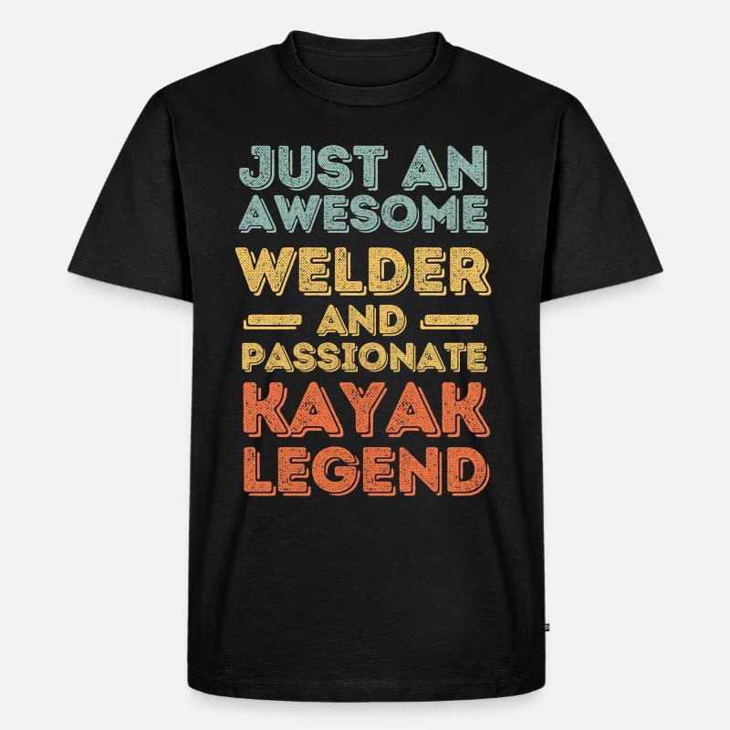 Schweißer Kayak retro - Männer Premium Bio T-Shirt - Schwarz