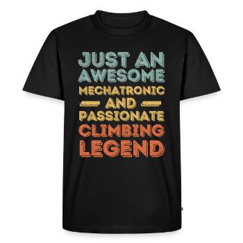 Mécatronique Technicien Escalade rétro - T-shirt Premium bio Homme - noir - Devant - Nico (187cm)