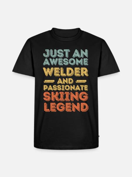 Welder Ski retro - Men's Premium Organic T-Shirt - black