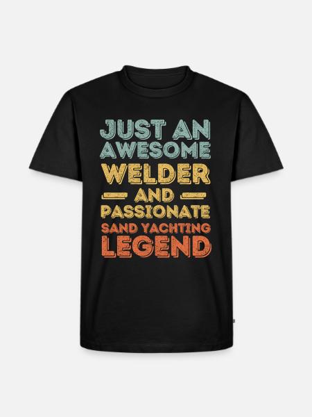 Welder sand sails retro - Men's Premium Organic T-Shirt - black