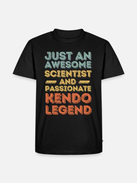 Scientist Kendo retro - Men's Premium Organic T-Shirt - black