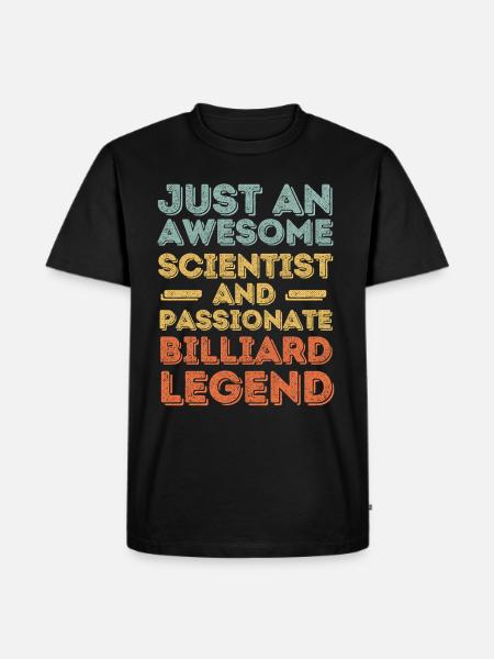 Scientist Billiards retro - Men's Premium Organic T-Shirt - black