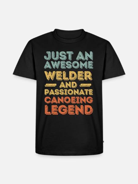 Welder Canoeing retro - Men's Premium Organic T-Shirt - black