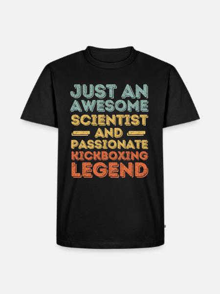 Scientist Kickboxing retro - Men's Premium Organic T-Shirt - black