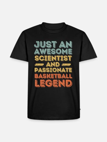 Scientist Basketball retro - Men's Premium Organic T-Shirt - black