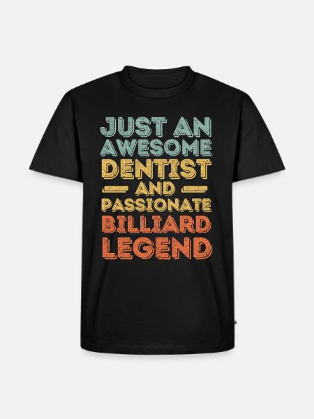 Dentist billiards retro - Men's Premium Organic T-Shirt - black
