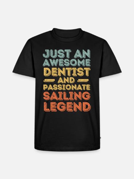 Dentiste voile rétro - T-shirt Premium bio Homme - noir