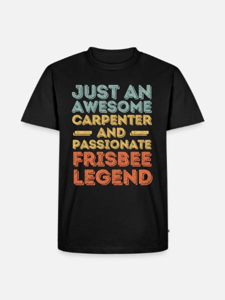 Zimmermann Frisbee retro - Men's Premium Organic T-Shirt - black