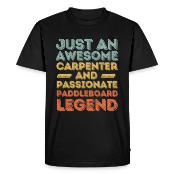 Zimmermann Paddleboard retro - Men's Premium Organic T-Shirt - black - Front - Nico (187cm)