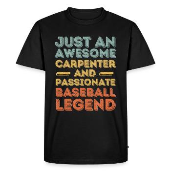 Zimmermann baseball retro - Men's Premium Organic T-Shirt - black - Front - Nico (187cm)