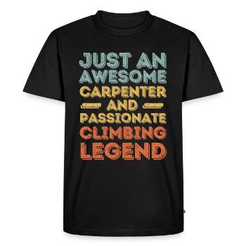 Zimmermann climbing retro - Men's Premium Organic T-Shirt - black - Front - Nico (187cm)