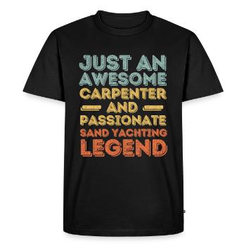 Zimmermann sand sailing retro - Men's Premium Organic T-Shirt - black - Front - Nico (187cm)