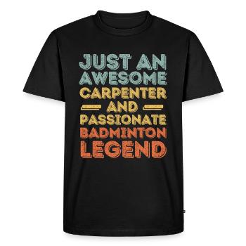 Zimmermann Badminton rétro - T-shirt Premium bio Homme - noir - Devant - Nico (187cm)
