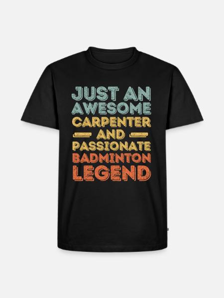 Zimmermann Badminton retro - Men's Premium Organic T-Shirt - black