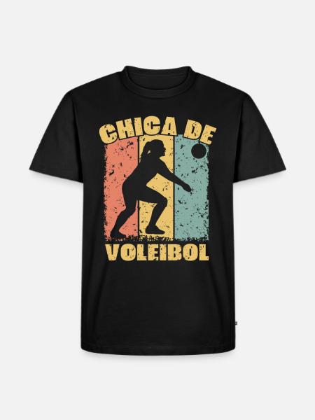 Women Volleyball retro - Men's Premium Organic T-Shirt - black