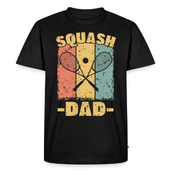 Squash papa rétro - T-shirt Premium bio Homme - noir - Devant - Nico (187cm)