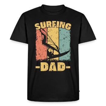 Windsurfing dad retro - Men's Premium Organic T-Shirt - black - Front - Nico (187cm)