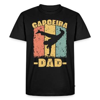 Capoeira papa rétro - T-shirt Premium bio Homme - noir - Devant - Nico (187cm)