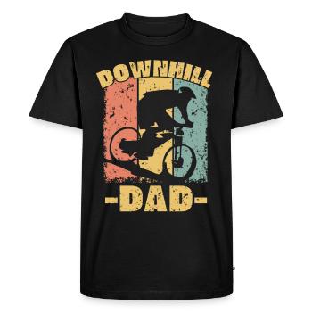 Papa vélo rétro - T-shirt Premium bio Homme - noir - Devant - Nico (187cm)
