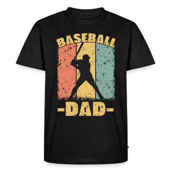 Baseball dad retro - Men's Premium Organic T-Shirt - black - Front - Nico (187cm)