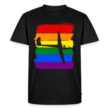 Fierté LGBT - T-shirt Premium bio Homme - noir - Devant - Nico (187cm)