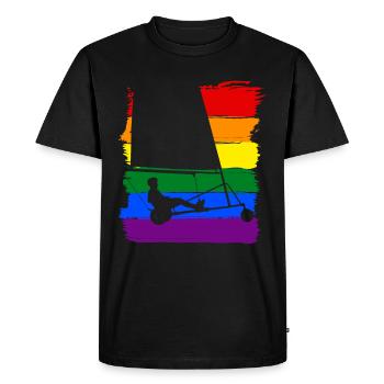 Yachting LGBT Pride - T-shirt Premium bio Homme - noir - Devant - Nico (187cm)