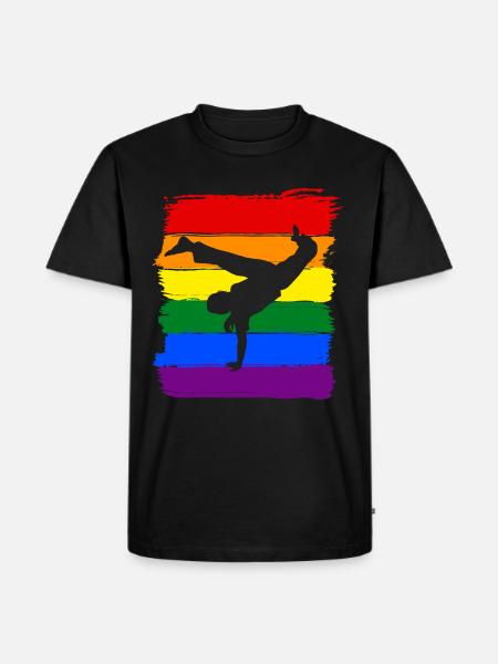 Capoeira LGBT Pride - Men's Premium Organic T-Shirt - black