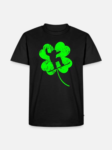 Snowboard Trèfle de la Saint-Patrick - T-shirt Premium bio Homme - noir