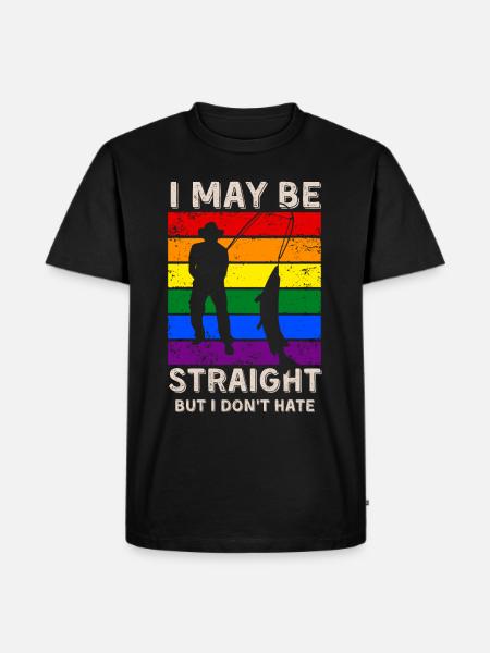 Fishing LGBT Rights - Men's Premium Organic T-Shirt - black