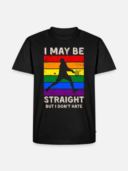 Tennis LGBT Rights - Men's Premium Organic T-Shirt - black
