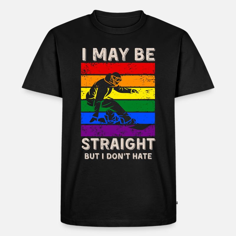 Snowboarden LGBT-Rechte - Männer Premium Bio T-Shirt - Schwarz