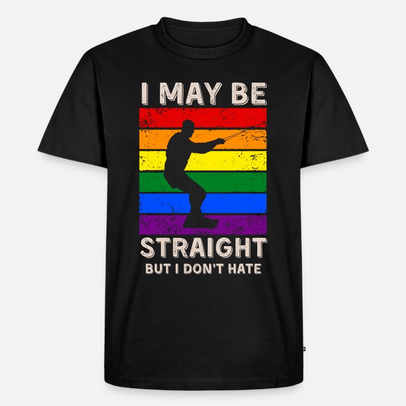 Wakeboard LGBT Rechte - Männer Premium Bio T-Shirt - Schwarz