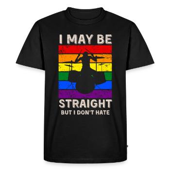 Tambouriner les droits LGBT - T-shirt Premium bio Homme - noir - Devant - Nico (187cm)