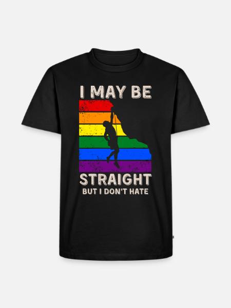 Climbing LGBT Rights - Men's Premium Organic T-Shirt - black