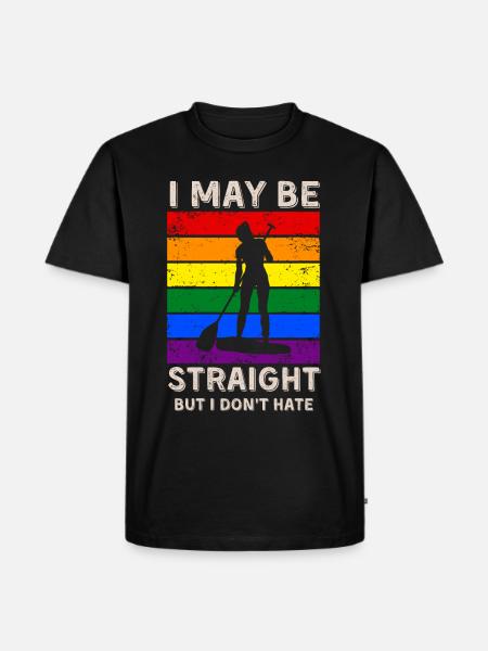 Paddleboard LGBT Rights - Men's Premium Organic T-Shirt - black