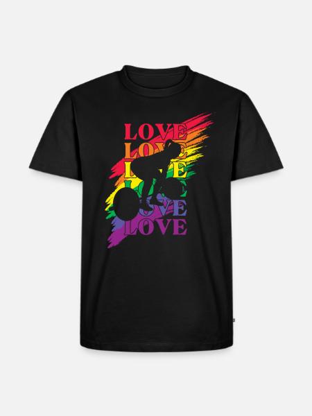 Weightlifting LGBT Pride - Men's Premium Organic T-Shirt - black