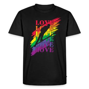 Ski-jumping LGBT Pride - Men's Premium Organic T-Shirt - black - Front - Nico (187cm)