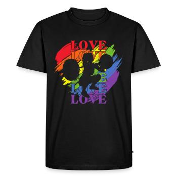 femmes Haltérophilie LGBT Pride - T-shirt Premium bio Homme - noir - Devant - Nico (187cm)
