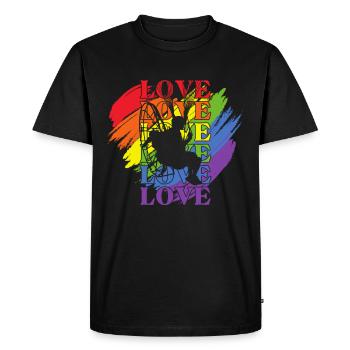 Paramotoring LGBT Pride - Men's Premium Organic T-Shirt - black - Front - Nico (187cm)